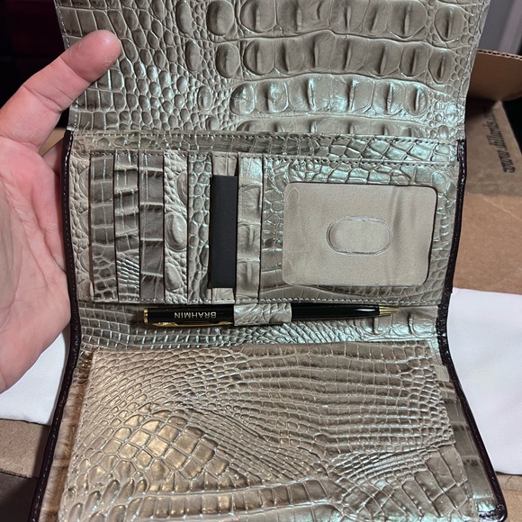 Brahmin Large Duxbury Hemlock Westwood Leather Satchel & Checkbook Wallet NWT - Picture 7 of 7